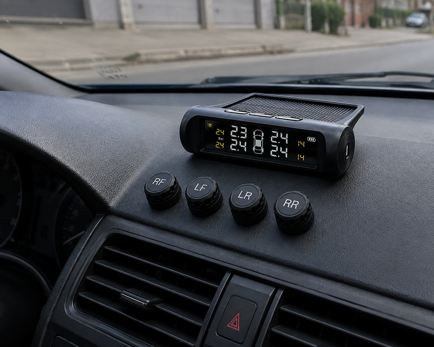 Système de Surveillance Pression des Pneus TPMS Solaire — Sécurité Sans Entretien